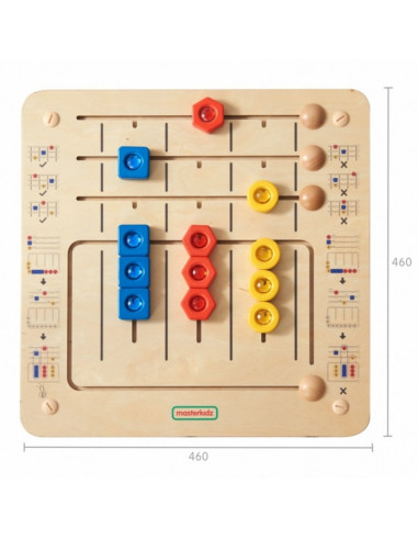 MASTERKIDZ deimantų rūšiavimo dėlionė - Montessori mokomoji sieninė lenta