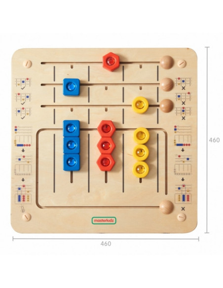 MASTERKIDZ deimantų rūšiavimo dėlionė - Montessori mokomoji sieninė lenta