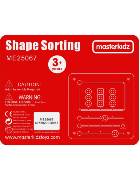 MASTERKIDZ deimantų rūšiavimo dėlionė - Montessori mokomoji sieninė lenta