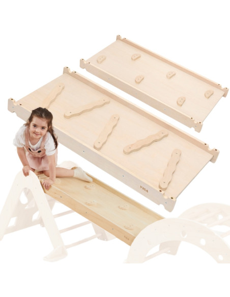 VIGA medinė čiuožykla tiesi laipiojimo sienelė