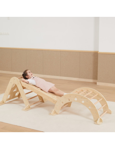 VIGA medinė čiuožykla tiesi laipiojimo sienelė