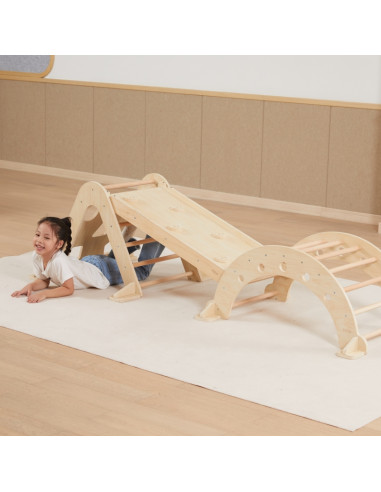 VIGA medinė čiuožykla tiesi laipiojimo sienelė