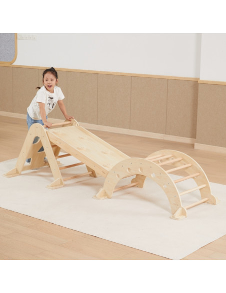 VIGA medinė čiuožykla tiesi laipiojimo sienelė