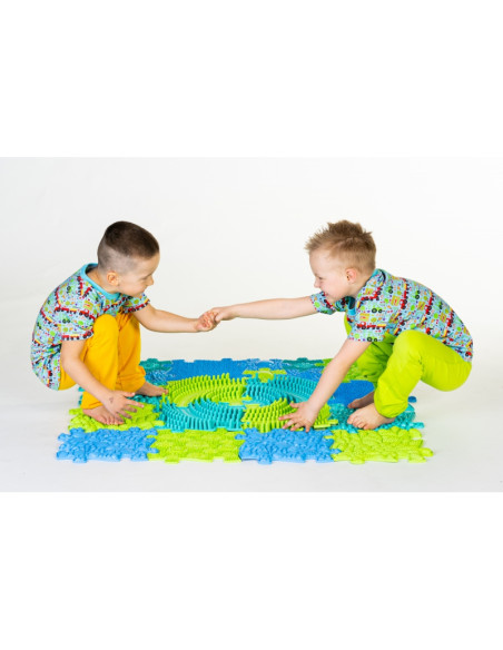 WOOPIE Mata Sensoryczna Ortopedyczna Puzzle 11 el. - Kolor Niebieski/Zielony WOOPIE Mata Sensoryczna Ortopedyczna Puzzle 11 el. - Kolor Niebieski/Zielony