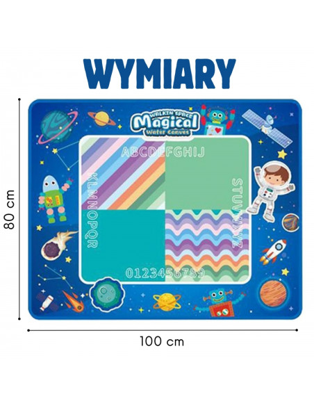 WOOPIE akvarelės kilimėlis XXL 100x80cm Space Blue