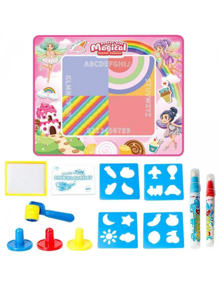 WOOPIE akvarelės kilimėlis XXL 100x80cm Fairies Pink