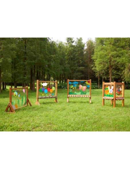 MASTERKIDZ skaidri akrilo dažymo lenta + puodeliai MASTERKIDZ skaidri akrilo dažymo lenta + puodeliai