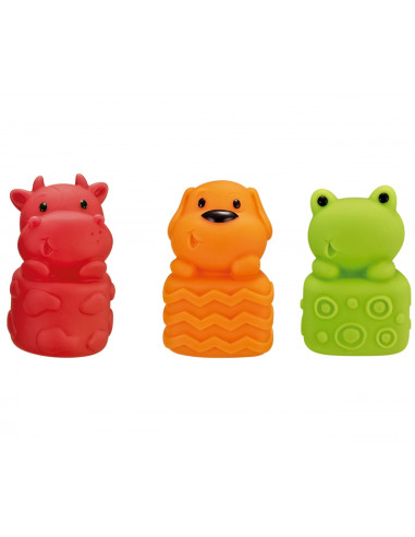 WOOPIE BABY sensoriniai gyvūnai Minkštas 6 vnt. rinkinys