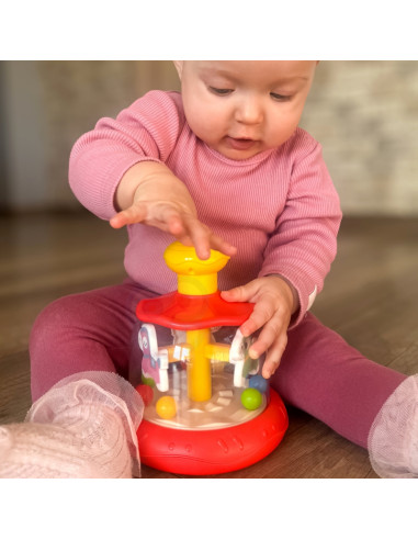 WOOPIE BABY Spalvoti arkliai Raudoni suktukai Karuselė