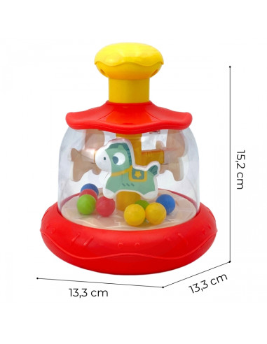 Вупи Малыш Разноцветные Лошадки Красный Волчок Карусель