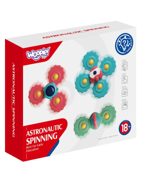 WOOPIE BABY Gryzak Spinner Wirujący z Przyssawką Zestaw 3 szt _5SZT WOOPIE BABY Gryzak Spinner Wirujący z Przyssawką Zestaw 3 szt _5SZT