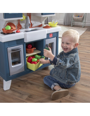 2 STEP Moderni realistiška vaikų virtuvė su daugybe priedų