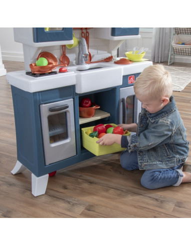 2 STEP Moderni realistiška vaikų virtuvė su daugybe priedų