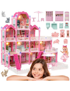 WOOPIE lėlių namelio vila su priedais ir lėlėmis, 296 vnt.