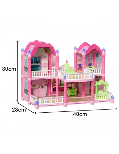 WOOPIE Domek Dla Lalek Willa Ogrodowa 156el.