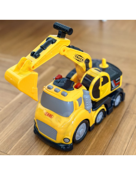 WOOPIE City Truck ekskavatorius - sunkvežimis  su garso ir šviesos efektais WOOPIE City Truck ekskavatorius - sunkvežimis  su garso ir šviesos efektais