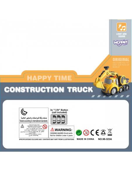 WOOPIE City Экскаватор - грузовик со звуковыми и световыми эффектами
