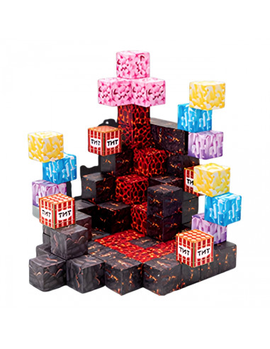 WOOPIE Magnetinės kaladėlės, kubeliai Mine Craft 74 el.