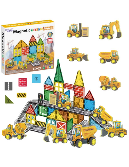 WOOPIE Магнитный конструктор со строительными машинами