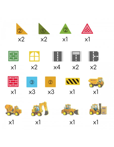 WOOPIE Магнитный конструктор со строительными машинами