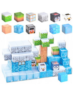 WOOPIE Klocki Magnetyczne Konstrukcyjne Zimowy Świat klocków 2