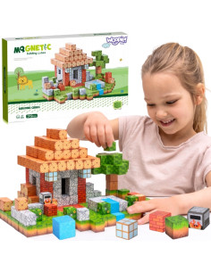WOOPIE Klocki Magnetyczne Konstrukcyjne Świat Klocków 108 el.