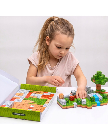 WOOPIE Klocki Magnetyczne Konstrukcyjne Świat Klocków 108 el.