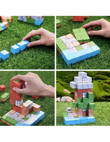 WOOPIE Klocki Magnetyczne Konstrukcyjne Świat Klocków 108 el.