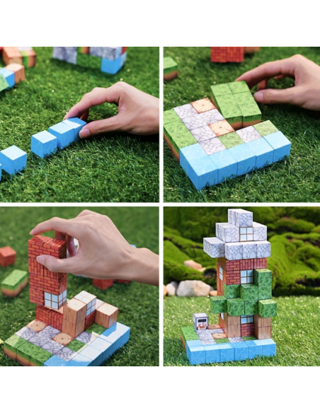 WOOPIE Klocki Magnetyczne Konstrukcyjne Świat Klocków 108 el.