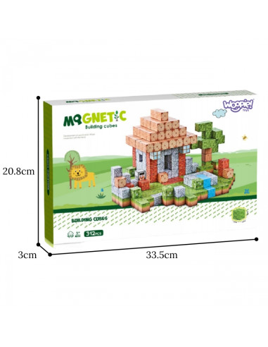 WOOPIE Klocki Magnetyczne Konstrukcyjne Świat Klocków 108 el.