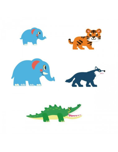 WOOPIE Magnetic Construction Blocks 3D Educational Set Jungle Animals 45pcs.