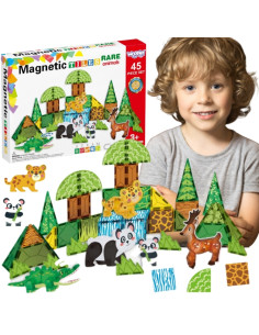 WOOPIE Магнитный 3D-конструктор, развивающий набор «Редкие животные»