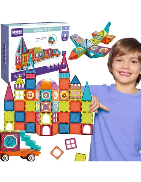 WOOPIE magnetinių 3D kaladėlių rinkinys Traukinys WOOPIE magnetinių 3D kaladėlių rinkinys Traukinys