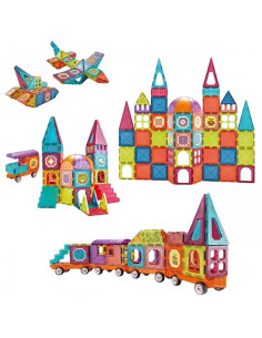 WOOPIE Klocki Magnetyczne 3D Zestaw Pociąg 71el. 2