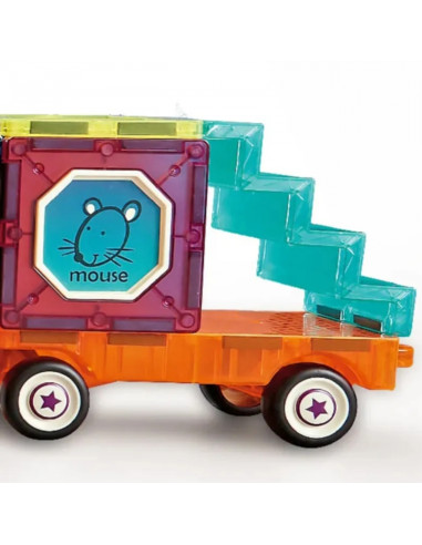 WOOPIE magnetinių 3D kaladėlių rinkinys Traukinys