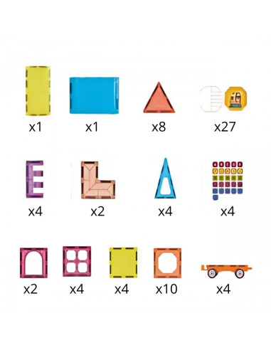 WOOPIE magnetinių 3D kaladėlių rinkinys Traukinys