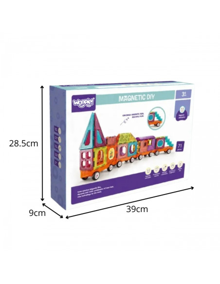WOOPIE magnetinių 3D kaladėlių rinkinys Traukinys WOOPIE magnetinių 3D kaladėlių rinkinys Traukinys