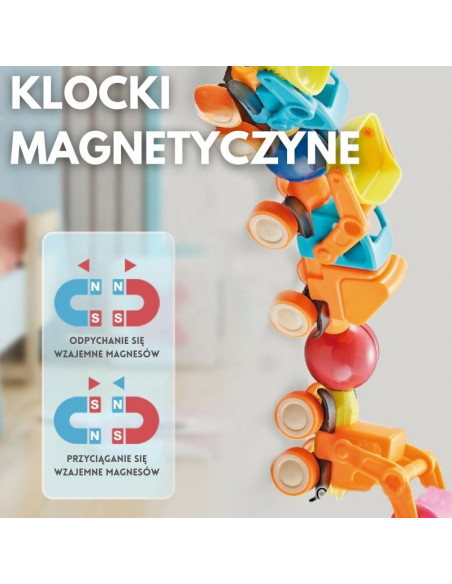 WOOPIE Magnetyczne Klocki Konstrukcyjne Pojazdy 52 el. WOOPIE Magnetyczne Klocki Konstrukcyjne Pojazdy 52 el.