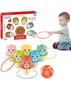 WOOPIE Kręgle Dla Dzieci Kolorowe Misie 3w1