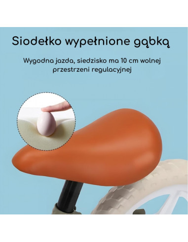WOOPIE oranžinis vaikiškas balansinis dviratukas – lengvas, saugus, patvarus
