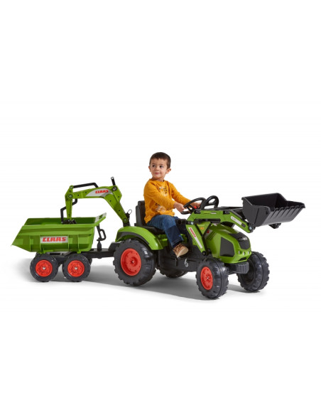 FALK Traktor CLAAS na Pedały z Przyczepą, Łyżką i Spychaczem od 3 Lat FALK Traktor CLAAS na Pedały z Przyczepą, Łyżką i Spychaczem od 3 Lat
