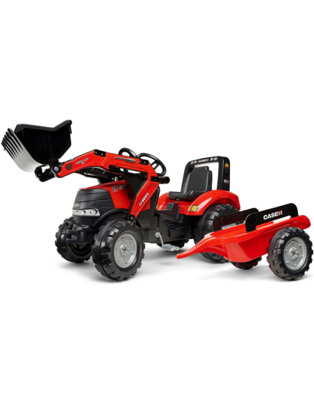 FALK Traktor Case na Pedały z Łyżką i Przyczepką Czerwony od 3 Lat FALK Traktor Case na Pedały z Łyżką i Przyczepką Czerwony od 3 Lat