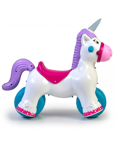 FEBER Interaktywny Bujany Jednorożec 2w1 – Jeździk Biegowy