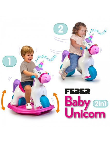 FEBER Интерактивная качалка-единорог 2 в 1