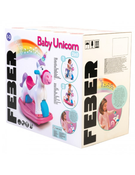 FEBER Интерактивная качалка-единорог 2 в 1