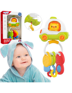 Woopie Baby Interaktyvus žaislinis automobiliukas su nuotolinio valdymo pulteliu ir raktais, barškutis - kramtukas