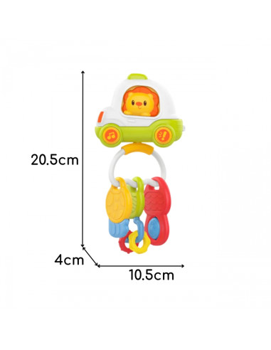 Woopie Baby Interactive Toy Remote Control Car with Keys Rattle Teether