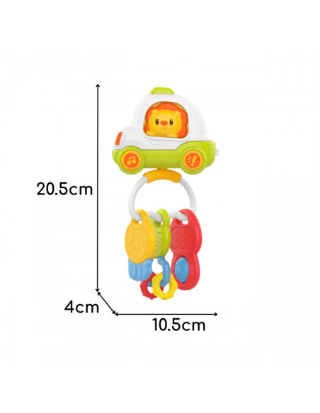 Woopie Baby Interaktyvus žaislinis automobiliukas su nuotolinio valdymo pulteliu ir raktais, barškutis - kramtukas Woopie Baby Interaktyvus žaislinis automobiliukas su nuotolinio valdymo pulteliu ir raktais, barškutis - kramtukas