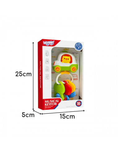 Woopie Baby Interactive Toy Remote Control Car with Keys Rattle Teether