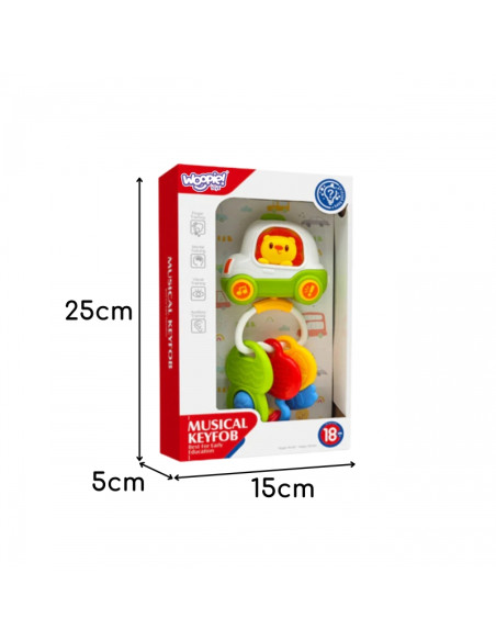 Woopie Baby Interactive Toy Remote Control Car with Keys Rattle Teether